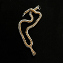  Fusion Silver - Two Tone Full Persian Necklace with Graduated Drop