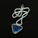 Jewelry--Glass-Lockets & PendantsByzantine Necklace with Dichroic Glass Pendant