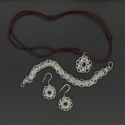 Jewelry--Noble Metals-EarringsHelm Chainmaile Set