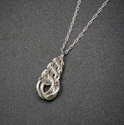 Jewelry--Noble Metals-Lockets & PendantsGraduated Full Persion Sterling Silver Pendant
