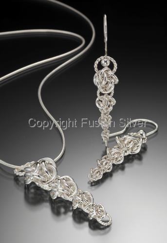 Jewelry-Earrings-Icicle Earrings and Pendant Set
