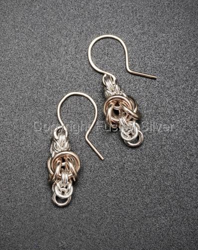 Jewelry-Earrings-Byzantine Earrings with Gold Knots