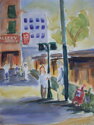 Painting--Watercolor-CityscapeSan Francisco Pause