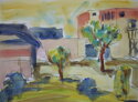 Painting--Watercolor-CityscapeGuadalupe Back View