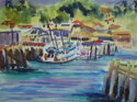 Painting--Watercolor-SeascapeMorro Bay Fishing Boat