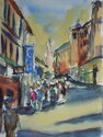 Painting--Watercolor-CityscapeHeidelberg Street Scene