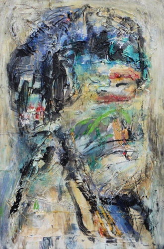 Painting-Abstract-Winter 2010 Harbor Road Towards Avila #2