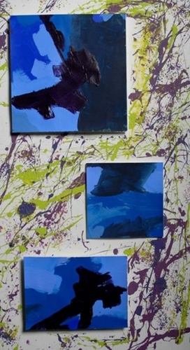 Painting-Acrylic-Blue Gardenia
