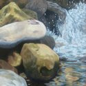 Painting--Acrylic-LandscapeDragonfly at the Falls