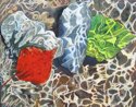 Painting--AcrylicRed Leaf Floating