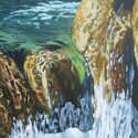 Painting--Acrylic-LandscapeRiver Rocks V