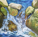 Painting--Oil-LandscapeRiver Rocks VII
