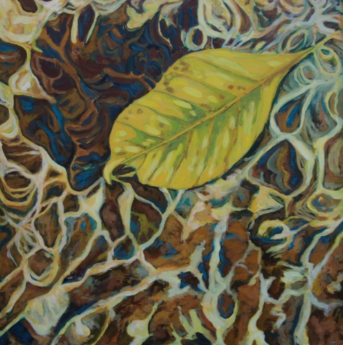 Painting- Leaf Floating V