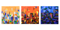 Painting--Acrylic-AbstractChanging lights 1, 2 and 3