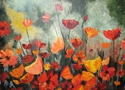 Painting--Acrylic-BotanicalPoppies