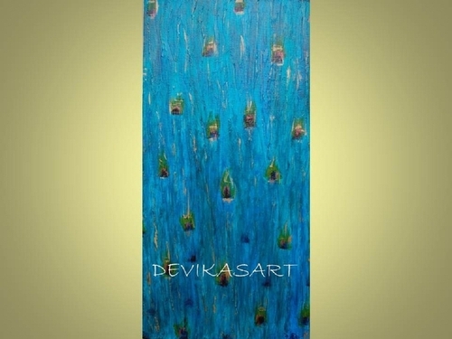 Mixed Media-Representational-Turquoise