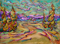 Painting--Oil-Landscape   �Spring Ridge Winds�                       