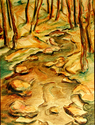 Painting--Oil-Landscape�Brookside #5�                