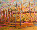 Painting--Oil-Landscape�Hedge Row #1�               