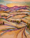 Painting--Oil-Landscape�Snow Fields�                   