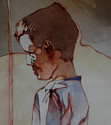 Painting--Watercolor-FigurativeMysteriously Dangerous (detail)