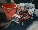 Painting--Watercolor-AllegoricalTonka Truck