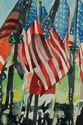 Painting--Watercolor-Still LifePatriotic Sill (detail)