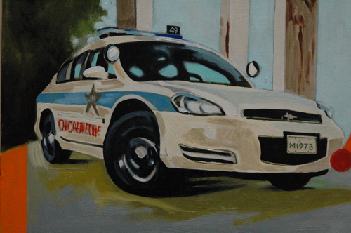 Painting-Cityscape-Car 49 (detail)