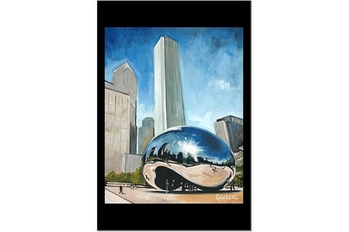 Painting-Cityscape-Chicago Bean