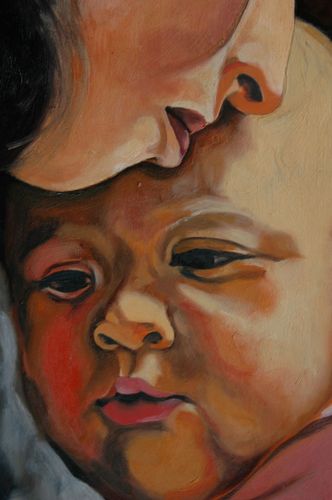 Painting-Zlata with Ava (detail)