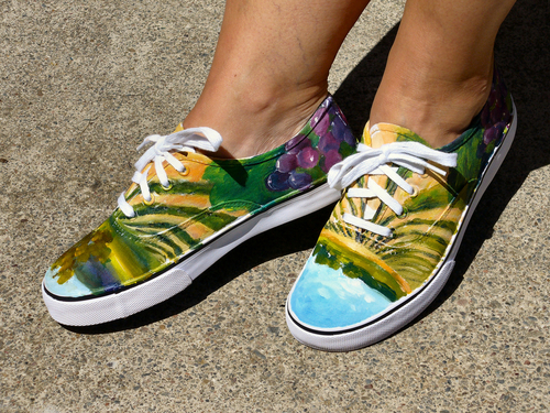 Fiber Art-Wearables-painted shoes