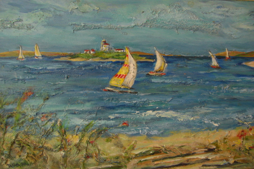 Painting-Seascape-Sails by the Lighthouse