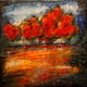 Painting--Acrylic-AbstractRed Trees