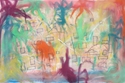 Painting--Pastels-AbstractFireworks