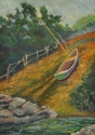 Painting--Pastels-LandscapeBeached Sloop