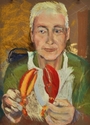 Painting--Pastels-PortraitPaul and his Lobster