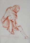 Drawing--Charcoal-FigurativeStudy of Draped Figure