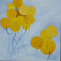 Painting--Acrylic-ConceptualYellow Balloons
