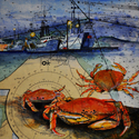 Painting-Dungeness Crabers