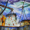 Painting--Acrylic-SeascapeDumping the Catch