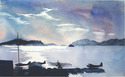 Painting--Watercolor-SeascapeSan Juan Islands