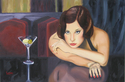 Painting--Oil-FigurativeA Half Martini To Go