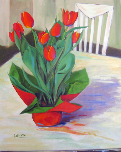Painting-Still Life-Spring Tulips