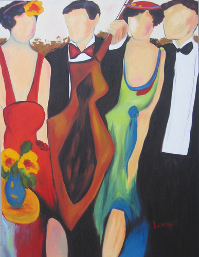 Painting-Figurative-Wheres the Party
