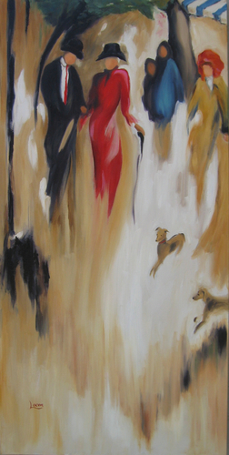 Painting-Cityscape-Strolling