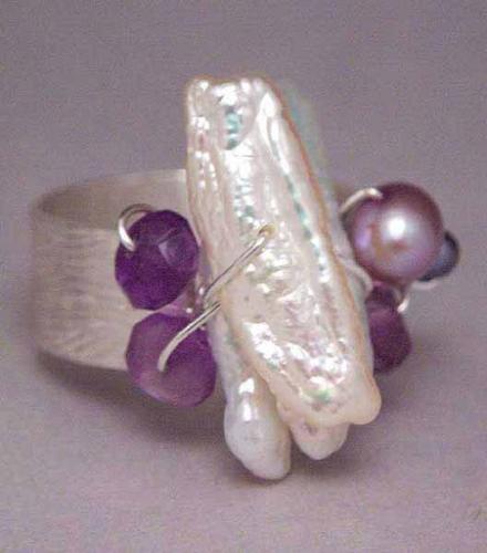 Pearl and Amethyst Ring