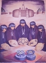 Painting--Murals-CityscapePUEBLO WOMEN (after Will Schuster) for an exhibit entrance at Sangre De Christo Arts Center