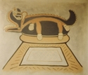 Painting--Murals-AnimalsEXHIBIT MURAL- Sangre De Christo Arts Center Costa Rican Pre-Columbian pottery exhibit