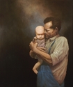 Painting--Oil-PortraitGeorge Glenn Cooper (1898-1969) at age 35 holding daughter Marilyn