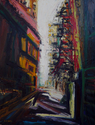 Alley with White Light and Box Spring